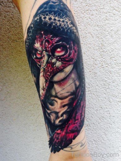 Venetian Mask Tattoo On Arm 7-TB1122