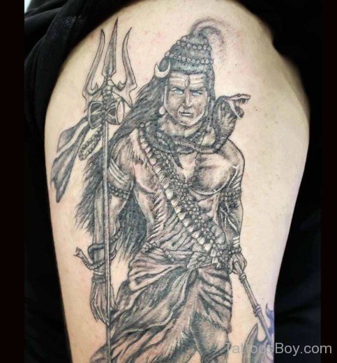 Warrior Lord Shiva Tattoo-TB174