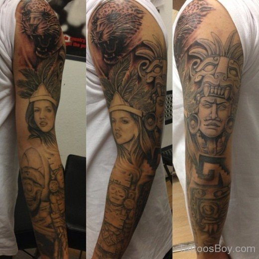 Warrior Tattoo On Full Sleeve-TB1193