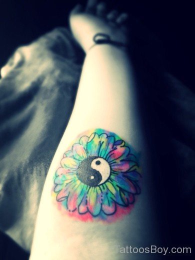 Water Color Yin Yang  Tattoo-TB1261