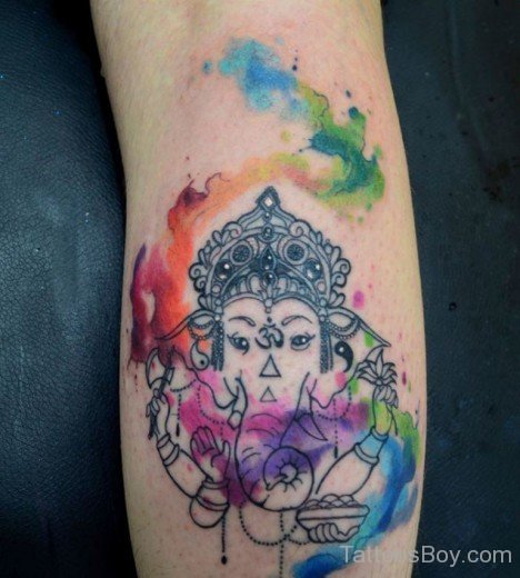 Watercolor Ganesha Tattoo-TB1195