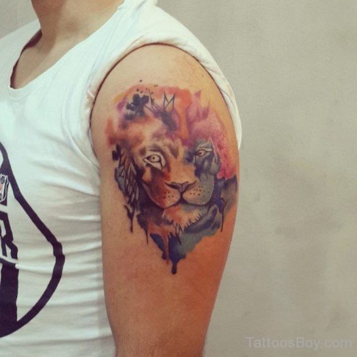 Watercolor Lion Tattoo-TB1146
