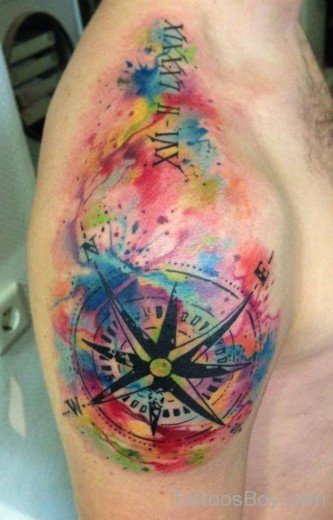 Watercolor Map Tattoo-TB1096