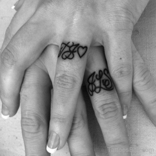 . Wedding Ring Couple Tattoo-TB101