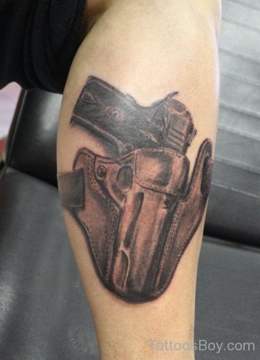 Winged Gun Tattoo