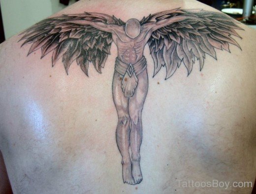 Winged Memorial Angel Tattoo-TB1095