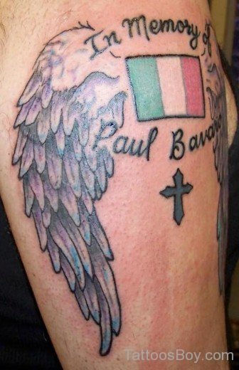 Wings And Flag Tattoo-TB1096