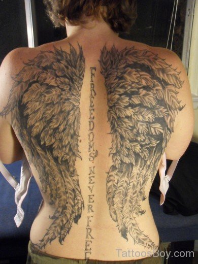 Wings Tattoo Design On Back-TB1097