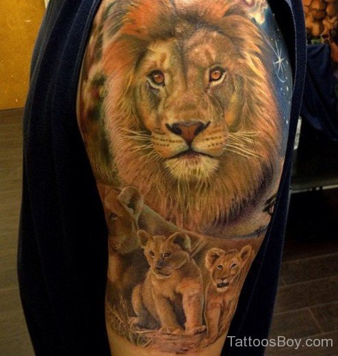 Wonderful Lion Tattoo Design-TB1148