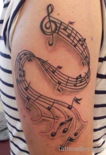 Wonderful Music Notes Tattoo- TB1101