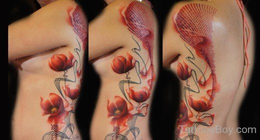 Wonderful Poppy Flower Tattoo-TB1098