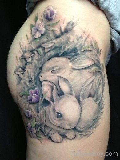 Wonderful Rabbit Tattoo-TB196