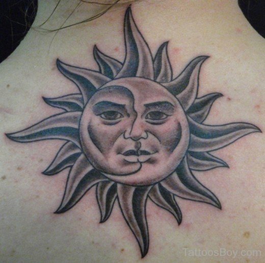 Wonderful Sun And  Moon Tattoo Design-TB1118