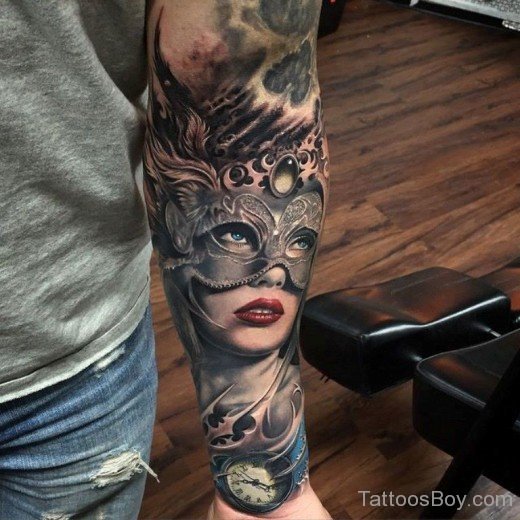 Wonderful Venetian Mask Tattoo-TB1150