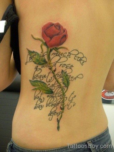 Wording And Rose Tattoo-TB12150