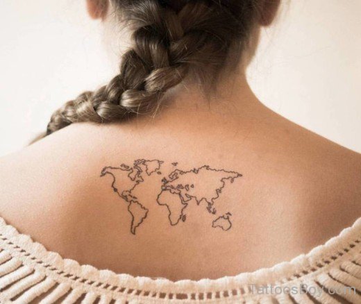 Map Tattoo On Back 