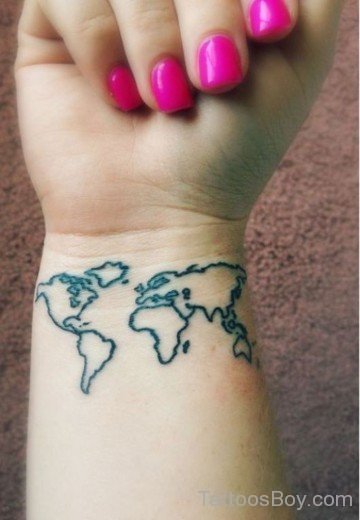 World Map Tattoo