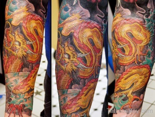 Yellow Dragon Tattoo