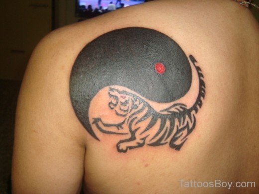 Yin Yang Tattoo On Shoulder For Men-TB1285