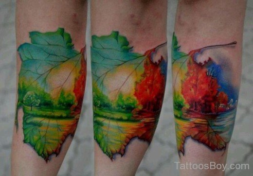 Beautiful Leaf Tattoo 78-TB1022