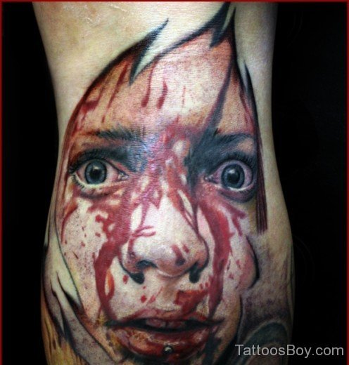 Bleeding  Horror Tattoo-TB1011