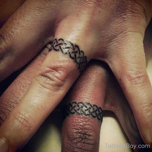 celtic knot wedding ring tattoo-TB117