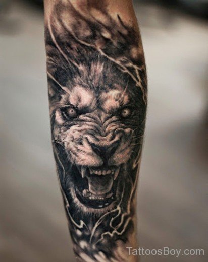 Angry Lion Tattoo 1-TB1032