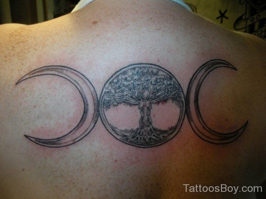 Pagan And Wiccan Tattoo On Back