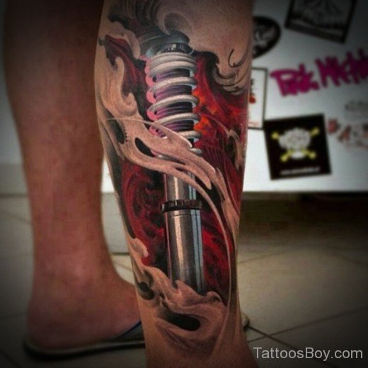 Stylish Leg Tattoo