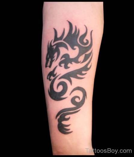 Tribal Dragon Tattoo