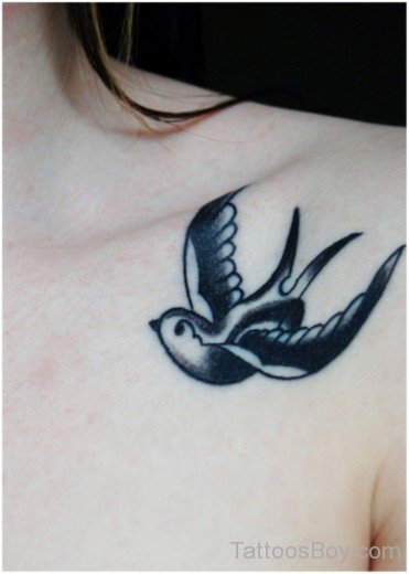 Swallow Tattoo On Shoulder-TB1403