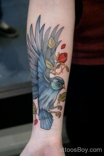 Awesome Bird Tattoo On Wrist-TB14007