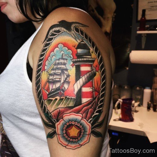 Awesome Shoulder Tattoo-TB14009