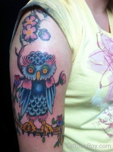 Beautiful Owl Tattoo Design-TB1013