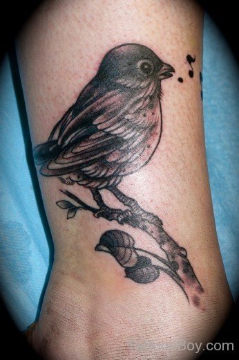 Bird Tattoo On Ankle