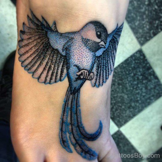 Bird Tattoo On Foot