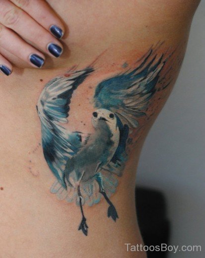 Bird Tattoo On Rib 