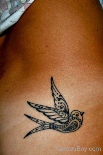 Bird Tattoo On Rib