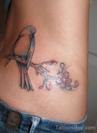 Bird Tattoo On Stomach