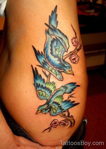Bird Tattoo On Waist