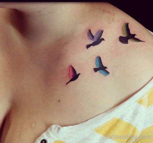 Bird Tattoo On Shoulder