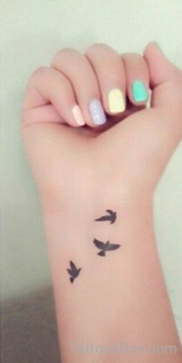 Black Bird Tattoo On Wrist-TB14045