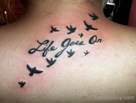 Black Birds Tattoo On Back