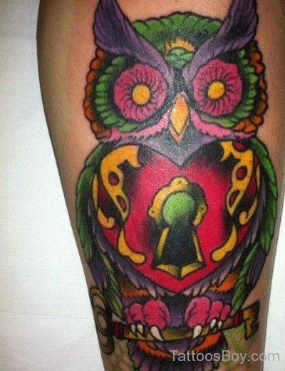Locked Owl Tattoo