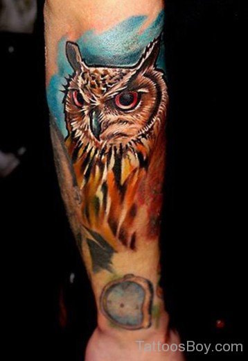 Owl Tattoo On Arm