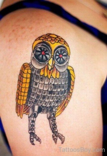 Colored Owl Tattoo