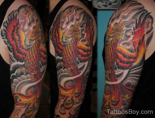 Colored Phoenix Tattoo-TB1021