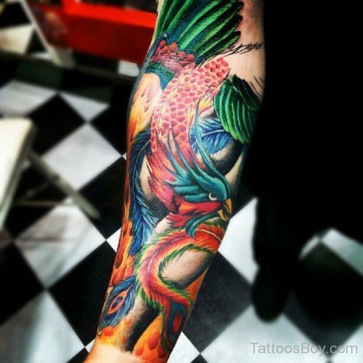 Colorful Phoenix Tattoo