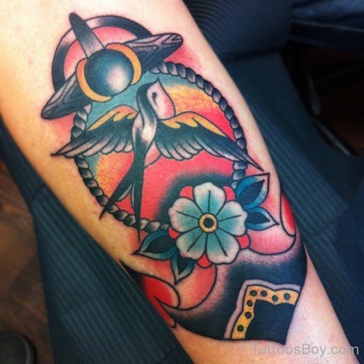 Colorful Swallow Tattoo Design-TB1419