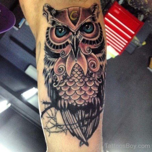 Elegant Owl Tattoo